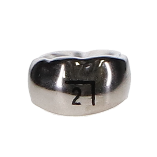 Ion Nichro Stainless Steel Molar Crowns, First Permanent Molar, # 2 Lower Right, 5/Pk, 6LR2