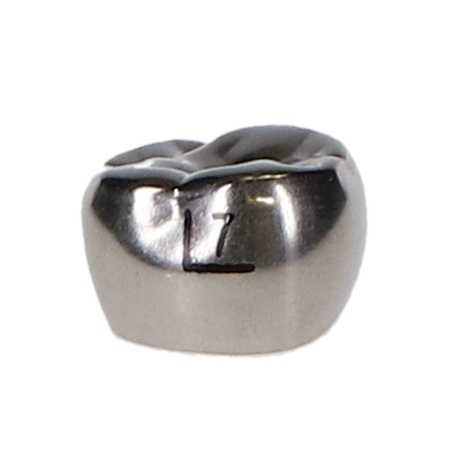 Ion Nichro Stainless Steel Molar Crowns, First Permanent Molar, # 7 Upper Left, 5/Pk, 6UL7