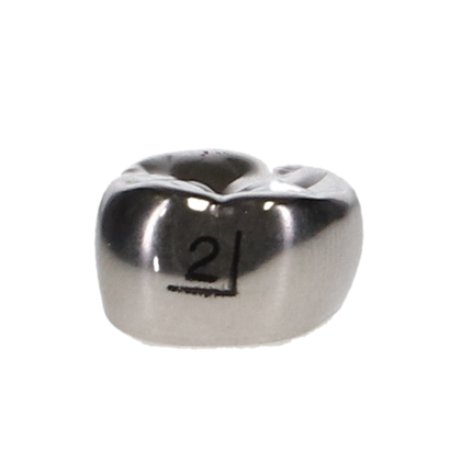 Ion Nichro Stainless Steel Molar Crowns, First Permanent Molar, # 2 Upper Right, 5/Pk, 6UR2