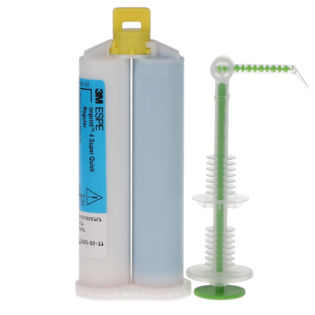 Imprint 4 Garant VPS Impression Material, Refill, Super Quick, Regular Body, 50 ml, Blue, 4/Pk