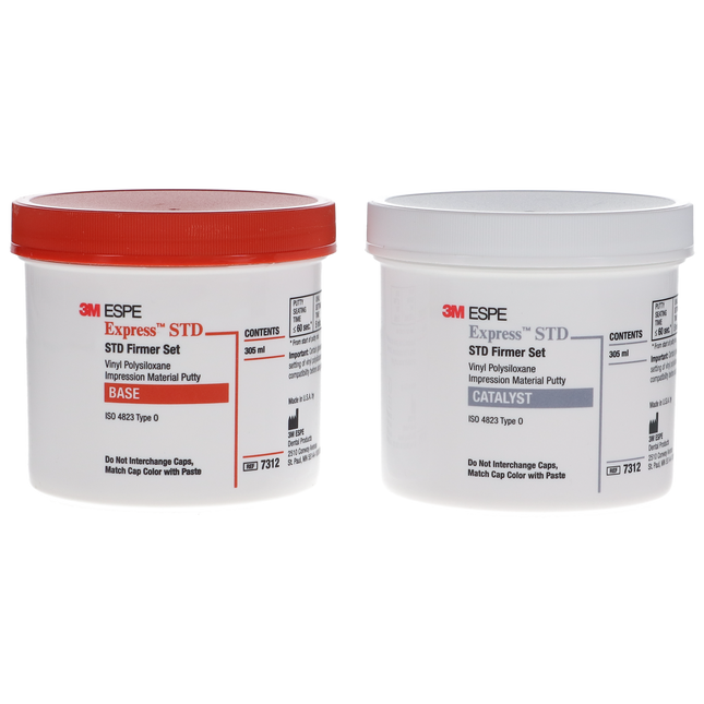 Express STD Putty Regular Set Heavy Body VPS Impression Material. 2 Jars: 1 - 7312