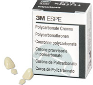 Polycarbonate Crowns, Adult, Anterior and Bicuspid Crown Kit, Assorted, Universal Shade, 180/Pk, C180