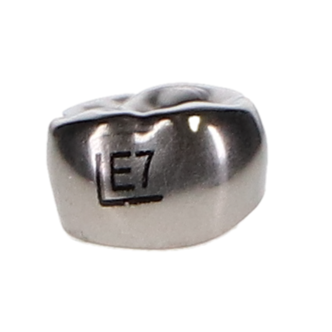 Ion Nichro Stainless Steel Molar Crowns, Pediatric, Second Primary Molar, # 7 Upper Left, 5/Pk, EUL7