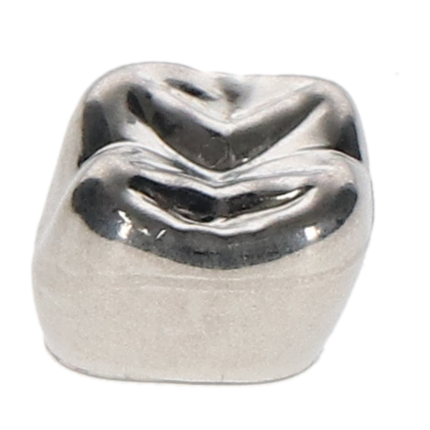 Iso-Form Preformed Tin-Silver Crowns, Adult, Second Molar, # 76 Lower Right, 5/Pk, L76