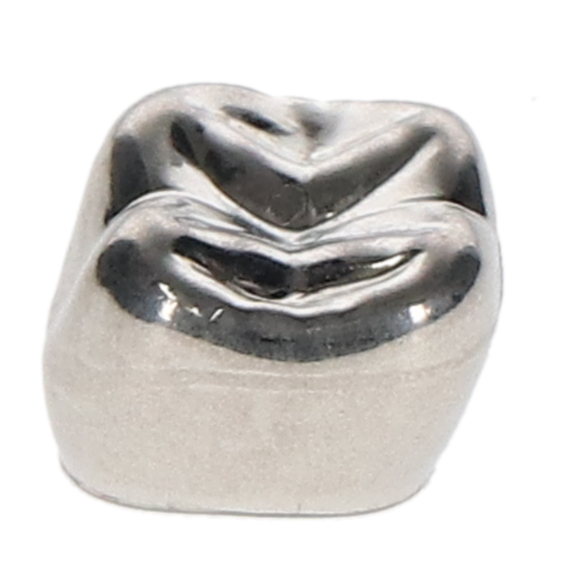 Iso-Form Preformed Tin-Silver Crowns, Adult, Second Molar, # 76 Lower Right, 5/Pk, L76