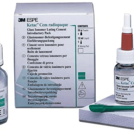 Ketac Cem Radiopaque Glass Ionomer Luting Cement, Powder Refill, 33 g, 1/Pk