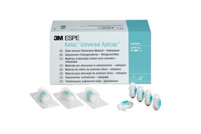 Ketac Universal Aplicap Glass Ionomer Restorative, Self-Cure, Capsule Refill, A1, 50/Pk