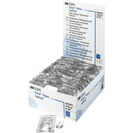 Ketac-Molar Quick Aplicap Glass Ionomer Restorative, Assorted Shades Refill, 50/Pk