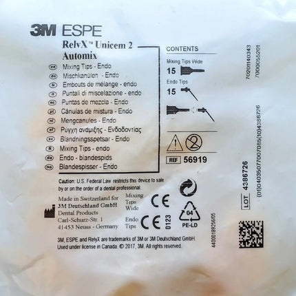 RelyX - UniCem 2 Automix Tips: 15 Endo and 15 Wide
