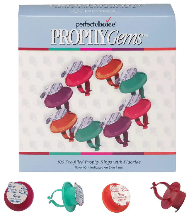 Prophy Gems Medium Assorted 100/Bx