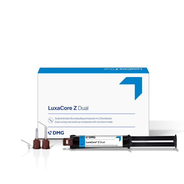 LuxaCore Z-Dual Smartmix Core Build-Up Material, Automix Syringe Kit, 9 g, Natural A3, 2/Pk, 213334