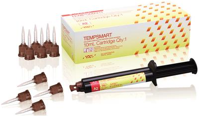 Tempsmart Temporary Crown & Bridge Material, Cartridge, 10 ml, A2, 1/Pk, 009399