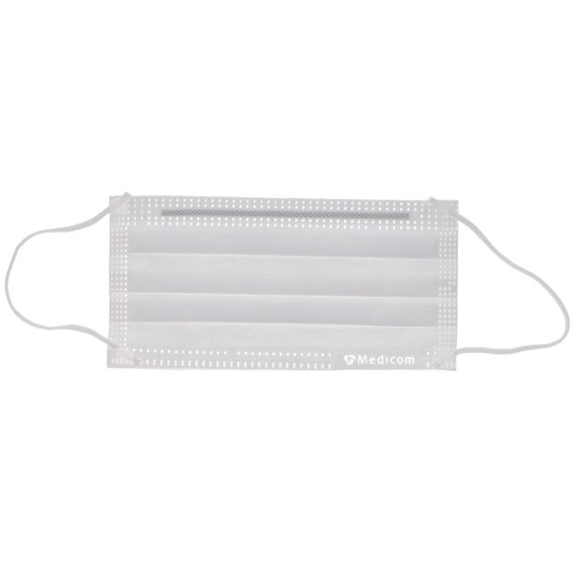 SafeMask Premier Elite Procedure Earloop, ASTM Level 3, White, 50/Box, 2047