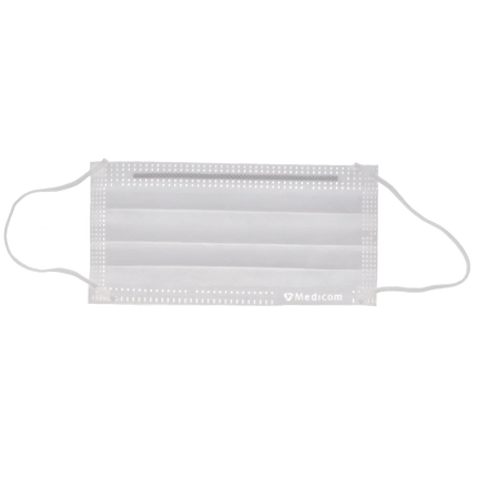 Medicom - Safe-Mask Premier Elite Earloop White 50/Bx ASTM 3