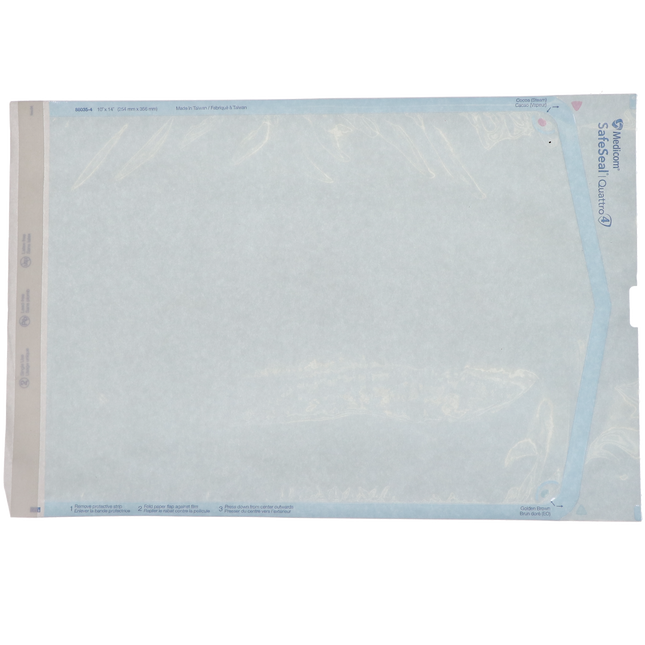 SafeSeal Quattro Pouches, 10" x 14", 200/Pk, 88035-4