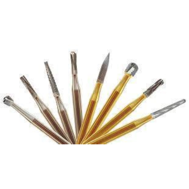 Carbide Bur, FG, # 1171L, Long Taper Round End Fissure, 1.2 mm, 100/Pk, FG1171L-100