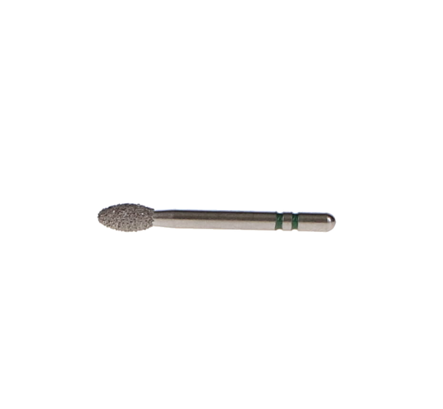 Two Striper Diamond Burs, FG, KS Cylinder, Egg, 287.4, 2.3 mm, Coarse, Green, 5/Pk, 2015981