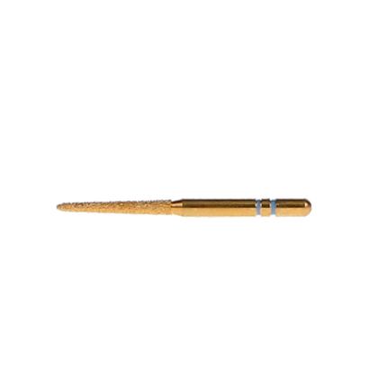 Two Striper Gold-Plated Diamond Burs, FG, Curettage, 252.SC, 1.8 mm, Medium, Blue, 5/Pk, 2015607