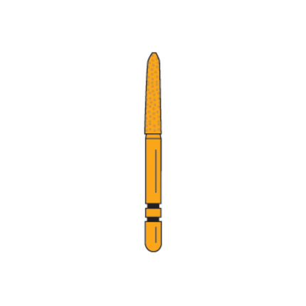 Two Striper Gold-Plated Diamond Burs, FG, Curettage, 254.SB, 1.8 mm, Medium, Blue, 5/Pk, 2015617