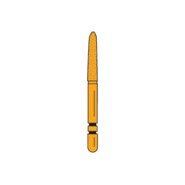 Two Striper Gold-Plated Diamond Burs, FG, Curettage, 254.SB, 1.8 mm, Medium, Blue, 5/Pk, 2015617