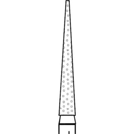 Two Striper Diamond Burs, FG, Flat-End Taper, 700.11, 1.8 mm, Fine, Red, 5/Pk, 2015367