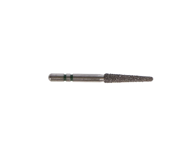 Two Striper Diamond Burs, FG, Round-End Taper, 767.9, 1.8 mm, Coarse, Green, 5/Pk, 2015455