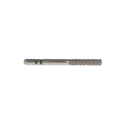 Two Striper Diamond Burs, FG, Gross Reduction, Crown Cut, SC8, 1.7 mm, Coarse, Green, 5/Pk, 2015575