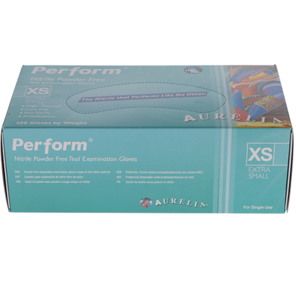 Aurelia Perform Nitrile Examination Gloves, Powder-Free, Extra Small, 200/Box, 92395