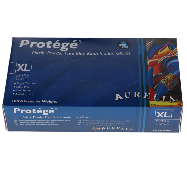 Aurelia Protege Nitrile Examination Gloves, Powder-Free, Extra Large, 100/Box, 93999