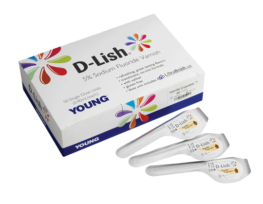 D-Lish 5% Sodium Fluoride Varnish, Fresh Melon, 50/Box, 212450