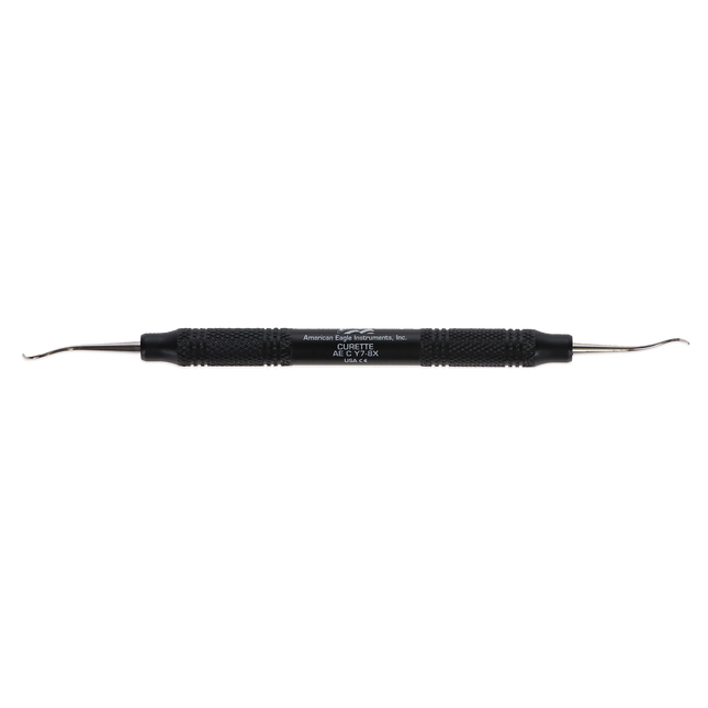Universal Curette, Double-Ended, 7-8 Younger-Good, EagleLite Handle, Resin, Black, 1/Pk, AECY7-8X