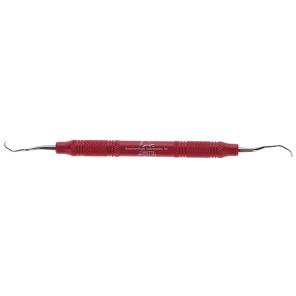 Universal Curette, # 1-2 Langer, Posterior Mesial/Distal, EagleLite Handle, Resin, 3/8", Red, 1/Pk, AECL1-2X