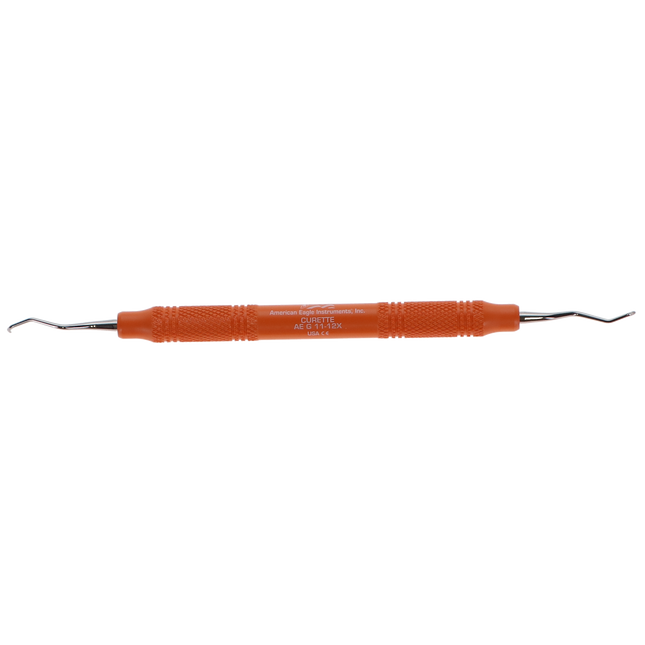 Gracey Curette, # 11-12, Posterior Mesial, EagleLite, Resin, 3/8", Orange, 1/Pk, AEG11-12X