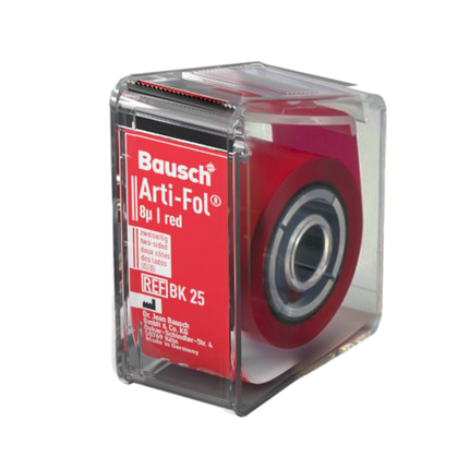 Arti-Fol II Ultra-Thin Two-Sided Articulating Film, 8 microns, 22 mm x 20 m, Red/Red, 1 Roll/Pk, BK25