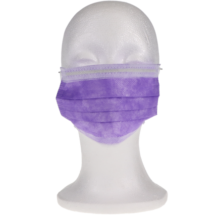 Procedural Earloop Face Masks, ASTM Level 2, Lavender, 50/Pk, GCPLV