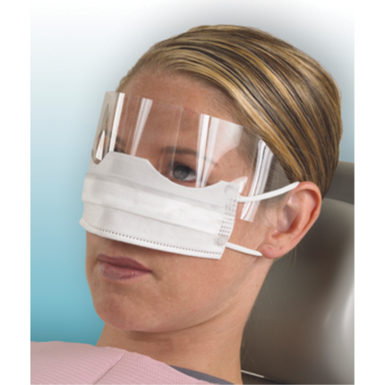 Patient Safety Mask, with Shield, White, 25/Pk, GCPAT