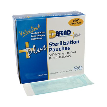 Defend Sterilization Pouches, 3.5" x 10", 1000/Pk, SP2150