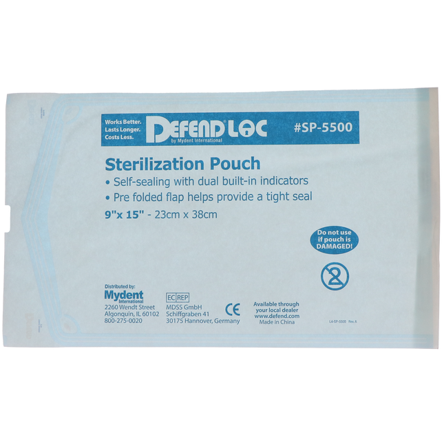 Defend Sterilization Pouches, 5.25" x 10", 200/Pk, SP3500