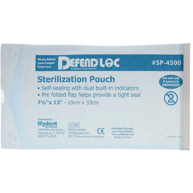 Defend - Sterilization Pouch 200/Box 7.5" X 13"