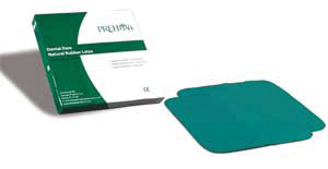 Rubber Dams, 6" x 6", Heavy, Green, 36/Pk, RU103