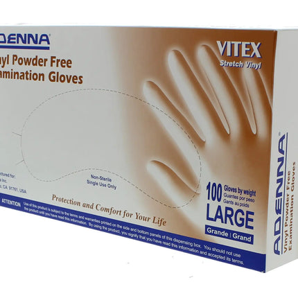 Vinyl PF Exam Gloves 100/Bx Large