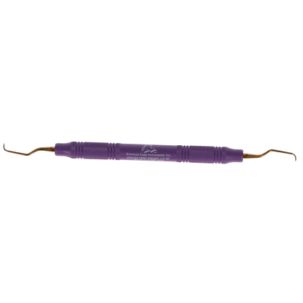 Gracey Deep Pocket Curette, XP, # 1-2, EagleLite Handle, Resin, 3/8", Purple, 1/Pk, AEGDP1-2XPX