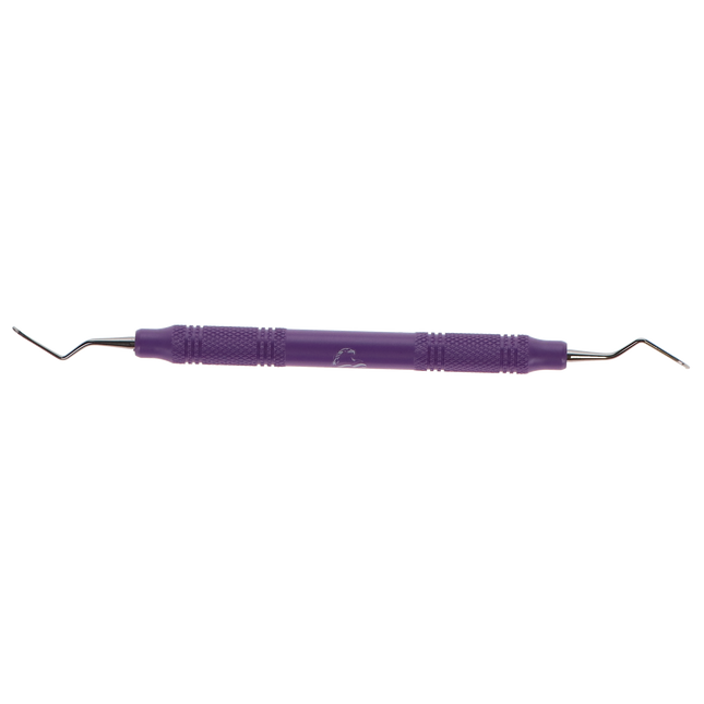 Universal Curette, # 1-2 Barnhart, Narrow Blade Anterior, EagleLite, Resin, 3/8", Purple, 1/Pk, AECB1-2X