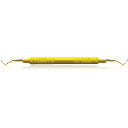Universal Curette, XP, # 3-4 Rules, Smallest Posterior, Double-End, Resin, 3/8", Yellow, 1/Pk, AECR3-4XPX