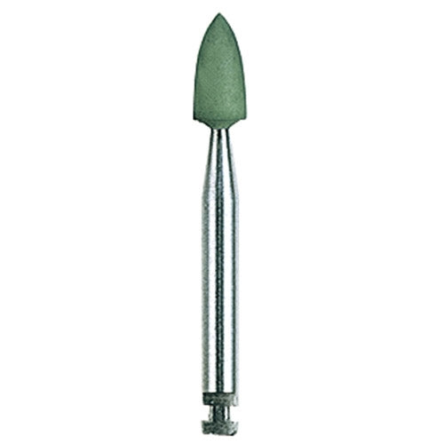NTI Silicone Polishers, RA, Flame, # 060, 6 mm, Universal, Green, 10/Pk, P0133-031
