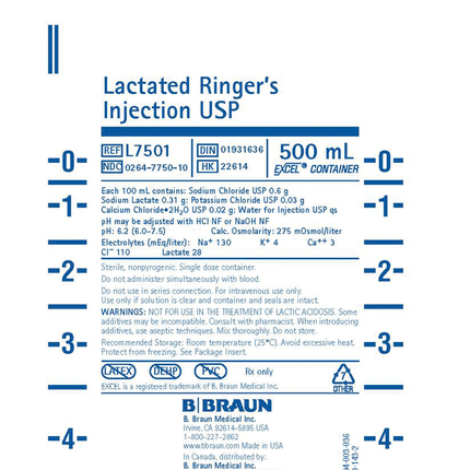 Lactated Ringer's Injections USP 1000ml