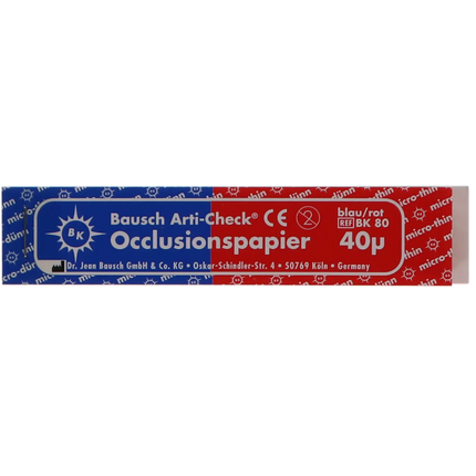 Bausch - Articulating Paper Straight Red/Blue 200/Pk