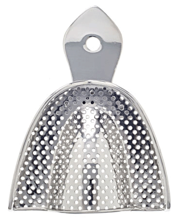 SS Edentulous Tray #4 Small Upper Perforated
