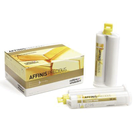 Affinis Precious Wash VPS Impression Material, Cartridge, Light Body, Regular Set, 50 ml, Silver, 2/Pk, C6775 (Discontinued)
