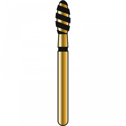 Alpen Turbocut Diamond Burs, FG, Football, # 379, 2.3 mm, Turbo Grit, Black, 5/Pk, 60031811